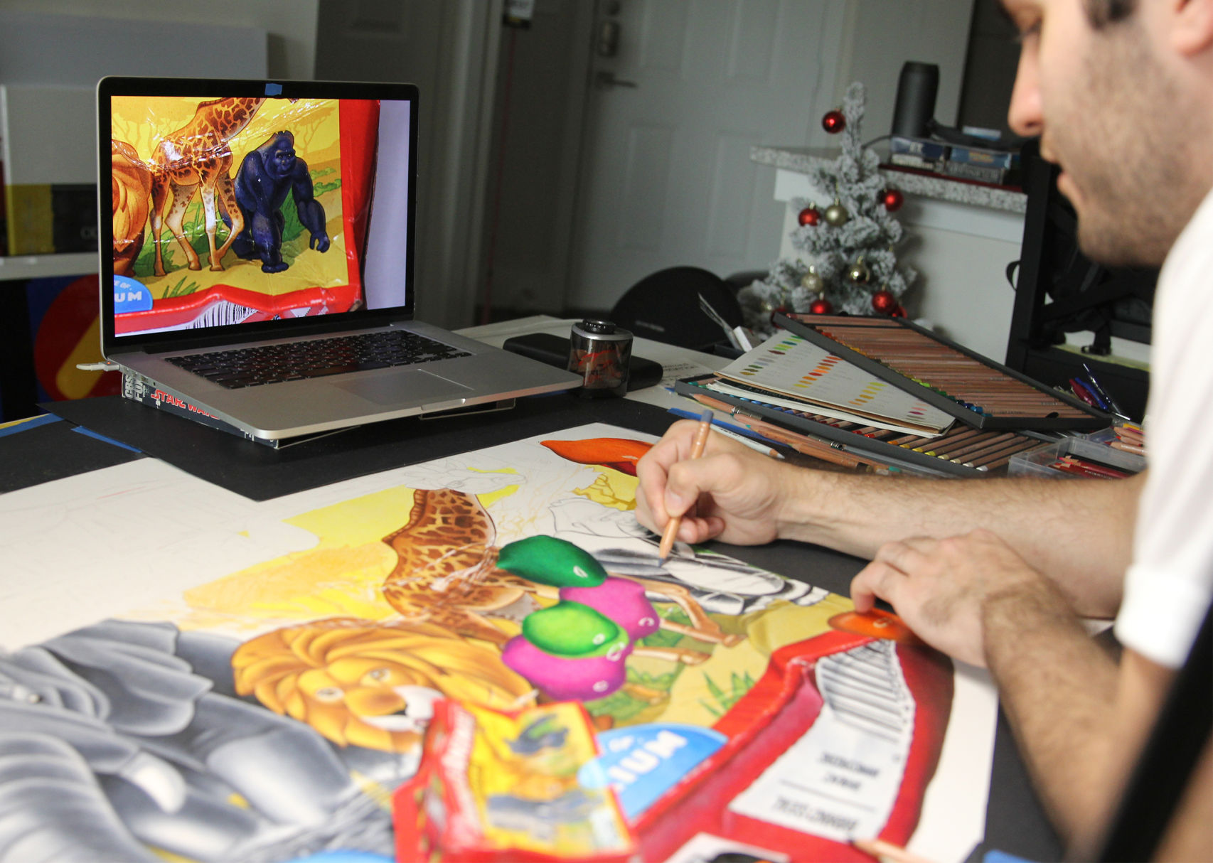 Student shares a piece of himself through color